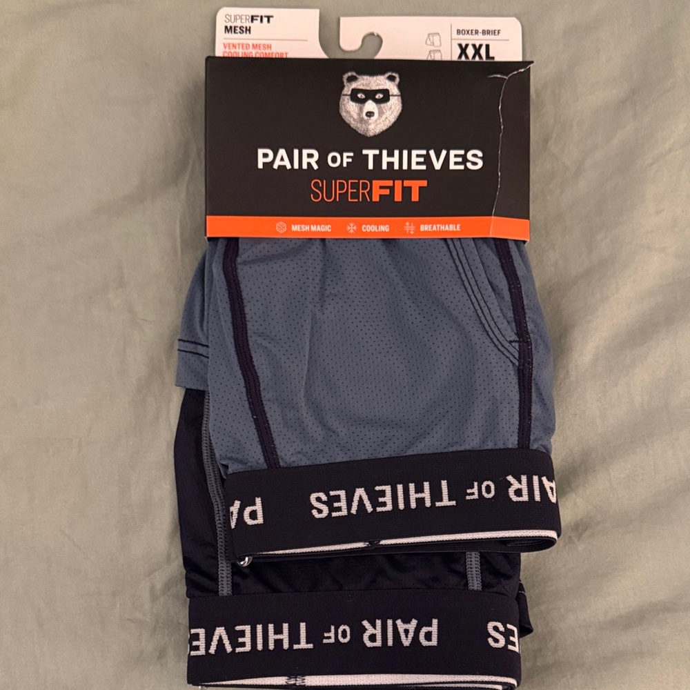 Pair of Thieves SuperFit Boxer Briefs - Blue and Black